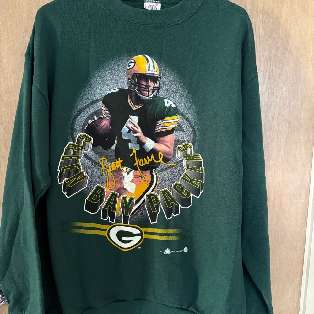 Brett Favre Green Bay Packers Graphic Crewneck